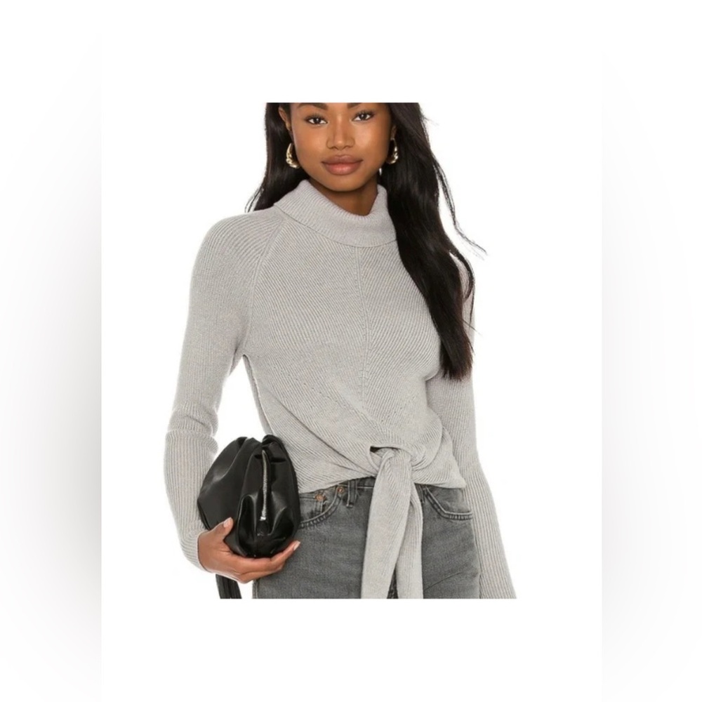 Lovers + Friends Light Gray Turtleneck Sweater